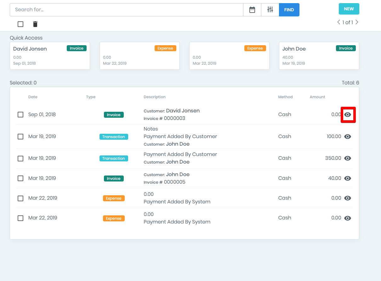 How to view and edit transactions.